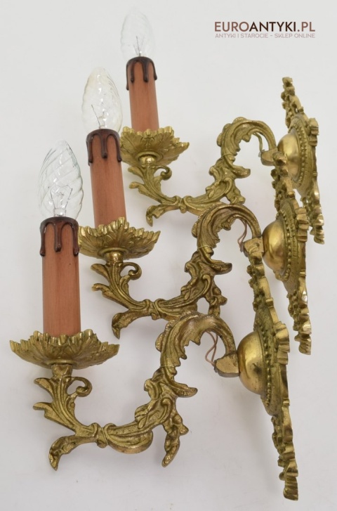 stare kinkiety mosiężne