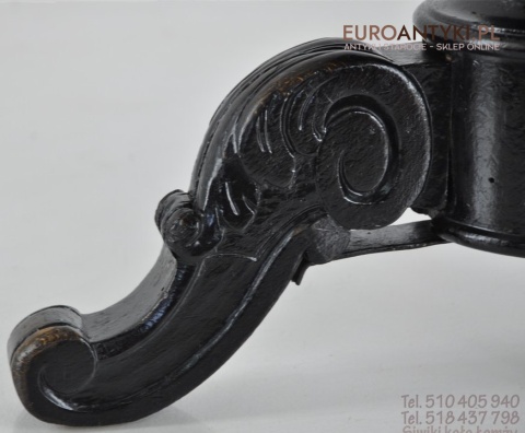 Secesyjny stołeczek do pianina. Regulowany okrągły stołek antyczny.