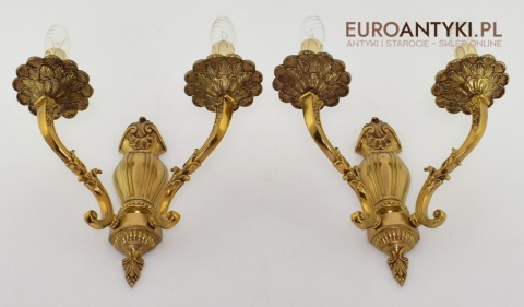 2 kinkiety mosiężne