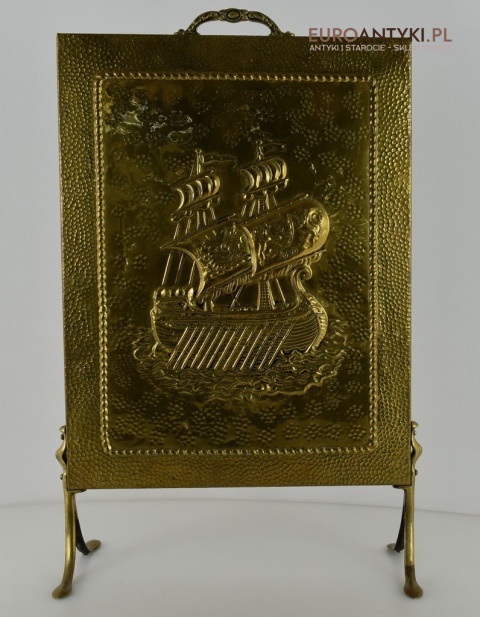 mosiężna osłona do komina