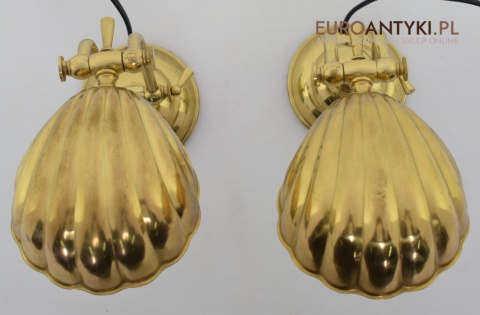 lampy z mosiądzy muszelki