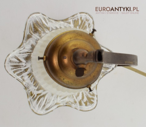 Antyczna lampa stołowa z ruchomym kloszem