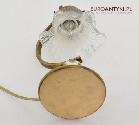 Antyczna lampa stołowa z ruchomym kloszem