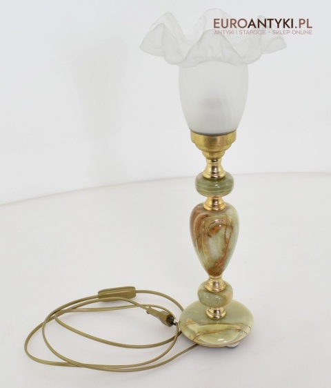 stare onyksowe lampy stołowe