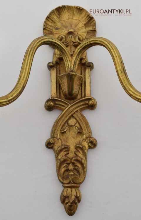 2 secesyjne kinkiety z mosiądzu