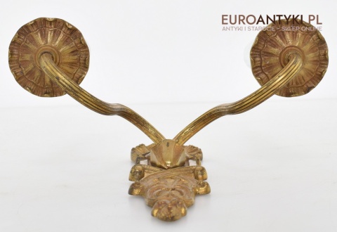 2 secesyjne kinkiety z mosiądzu