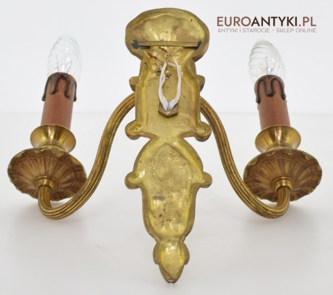 2 secesyjne kinkiety z mosiądzu