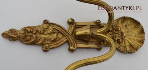 2 secesyjne kinkiety z mosiądzu