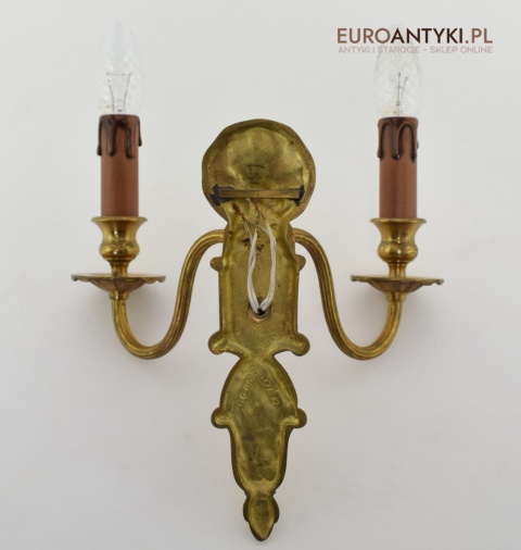 2 secesyjne kinkiety z mosiądzu