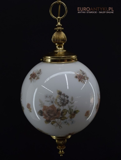 Szklana kula lampa sufitowa vintage