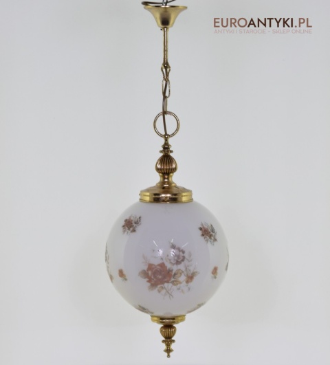 Szklana kula lampa sufitowa vintage