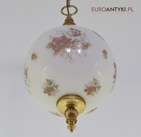 Szklana kula lampa sufitowa vintage