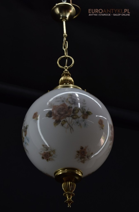 Szklana kula lampa sufitowa vintage