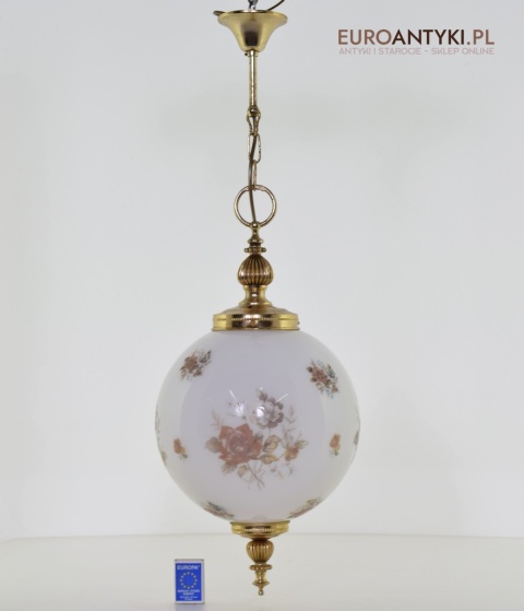 Szklana kula lampa sufitowa vintage