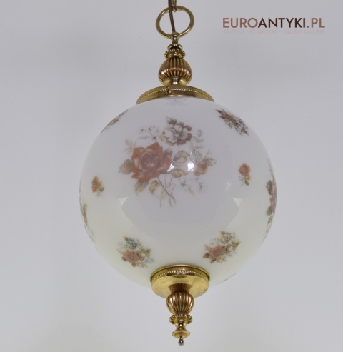 Szklana kula lampa sufitowa vintage