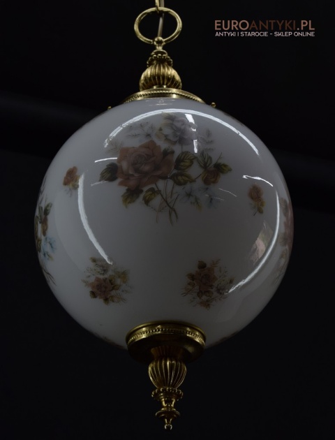Szklana kula lampa sufitowa vintage