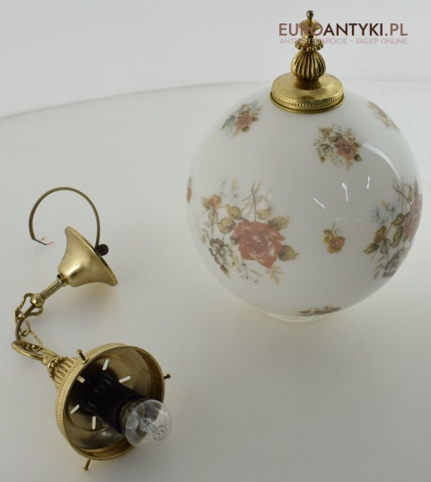 Szklana kula lampa sufitowa vintage
