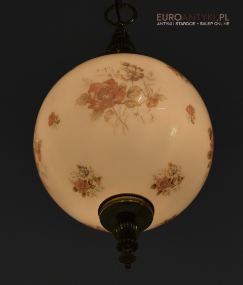Szklana kula lampa sufitowa vintage