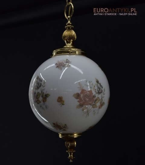 Szklana kula lampa sufitowa vintage