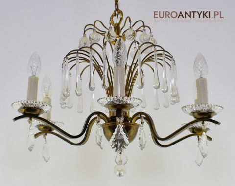 Antyk. Zabytkowy żyrandol francuski.