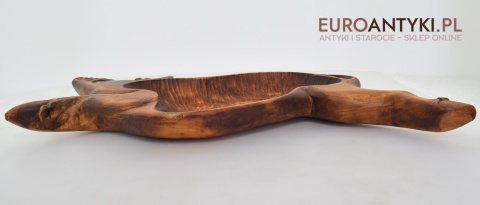 Antyk, ręcznie rzeźbiona taca dzika. Taca na dworski stół. XXL!