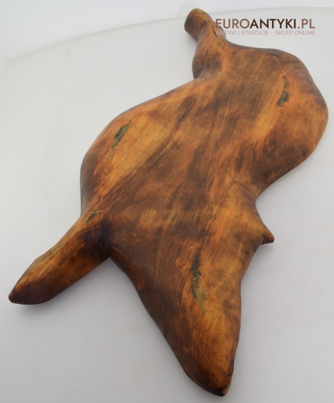 Antyk, ręcznie rzeźbiona taca dzika. Taca na dworski stół. XXL!