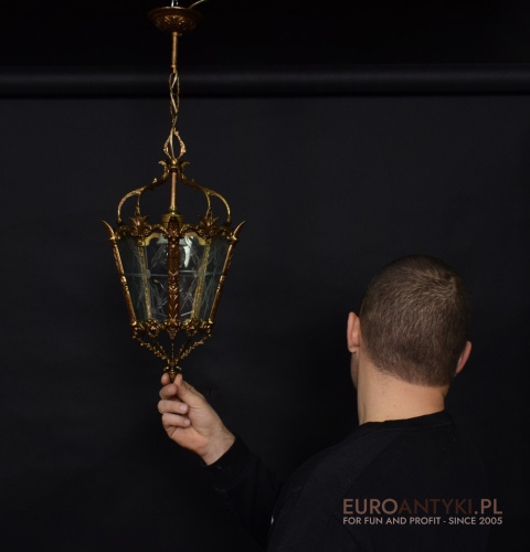 Cudna lampa wisząca do dworu, zamku, pałacu. Lampy antyki.