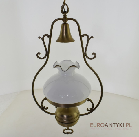 Rustykalna lampa wisząca srebrno złota. Lampy retro vintage.