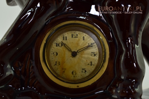 Słoń ceramiczny zabytkowy zegar z babcinych lat.