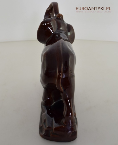 Słoń ceramiczny zabytkowy zegar z babcinych lat.