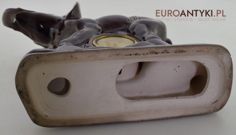 Słoń ceramiczny zabytkowy zegar z babcinych lat.