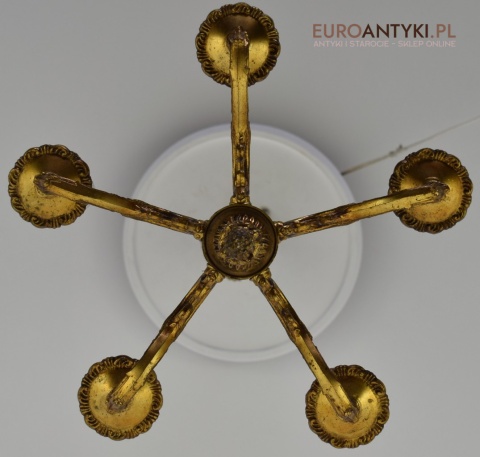 Mały zabytkowy żyrandol do ganku, holu, łazienki. Lampy antyki.