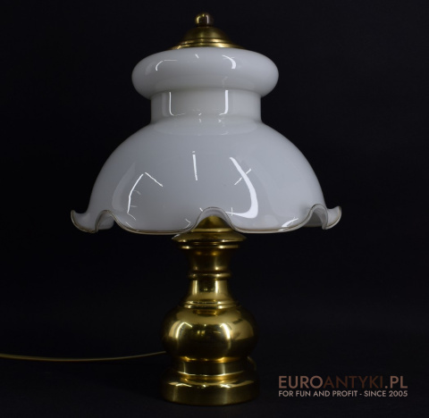 2 mosiężne lampy stołowe w stylu retro vintage. Unikatowe oświetlenie.