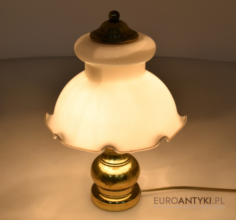 2 mosiężne lampy stołowe w stylu retro vintage. Unikatowe oświetlenie.