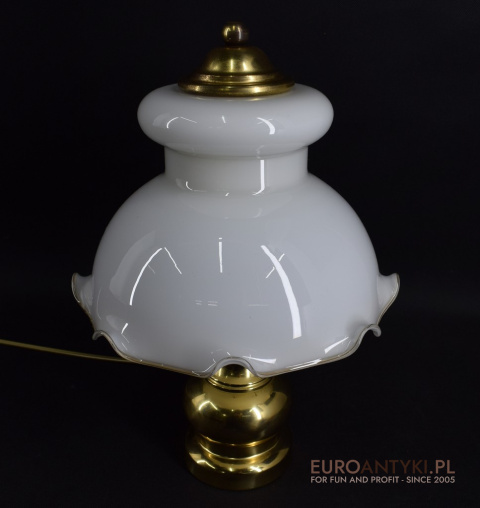 2 mosiężne lampy stołowe w stylu retro vintage. Unikatowe oświetlenie.