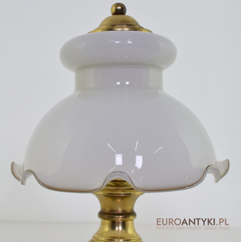 2 mosiężne lampy stołowe w stylu retro vintage. Unikatowe oświetlenie.