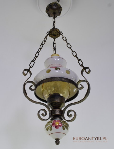 Lampa sufitowa ceramiczna w stylu cottage. Lampy rustykalne.