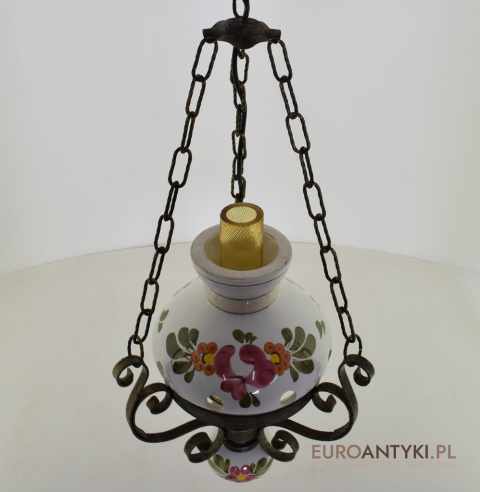 Lampa sufitowa ceramiczna w stylu cottage. Lampy rustykalne.