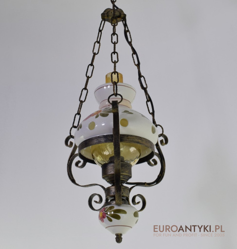 Lampa sufitowa ceramiczna w stylu cottage. Lampy rustykalne.