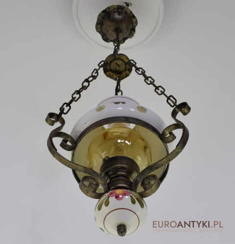 Lampa sufitowa ceramiczna w stylu cottage. Lampy rustykalne.