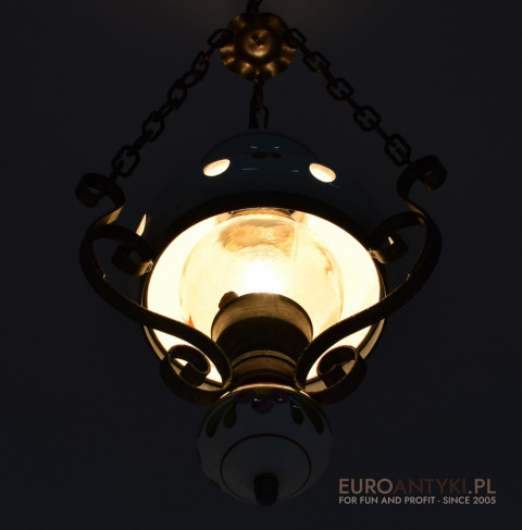 Lampa sufitowa ceramiczna w stylu cottage. Lampy rustykalne.