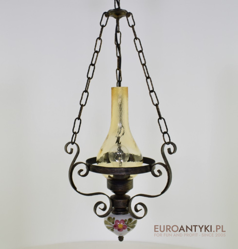 Lampa sufitowa ceramiczna w stylu cottage. Lampy rustykalne.