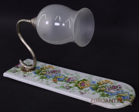 Paryski kinkiet z międzywojnia. Lampa ścienna DE PARIS PORCELAINE.