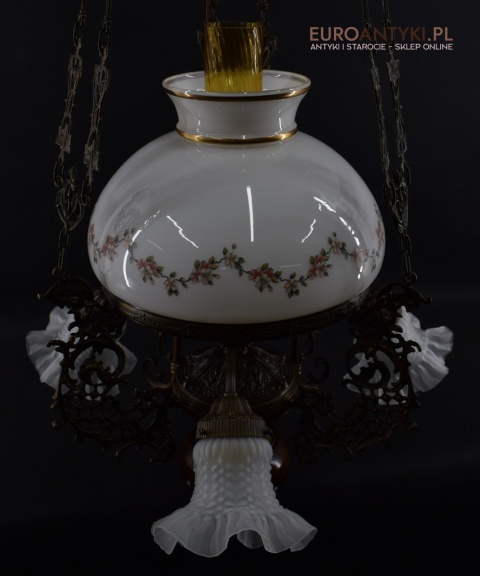 DUŻY nostalgiczny żyrandol rustykalny, cottagecore. Antyki lampy.