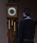 Duży zegar ścienny z połowy ubiegłego wieku FHS. Antyki starocie.