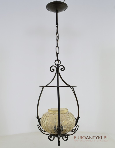 Rustykalna lampa sufitowa z metalu. Lampy cottage rustyk.