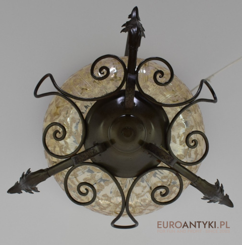 Rustykalna lampa sufitowa z metalu. Lampy cottage rustyk.