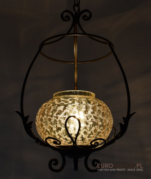 Rustykalna lampa sufitowa z metalu. Lampy cottage rustyk.