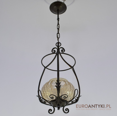 Rustykalna lampa sufitowa z metalu. Lampy cottage rustyk.