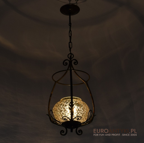 Rustykalna lampa sufitowa z metalu. Lampy cottage rustyk.